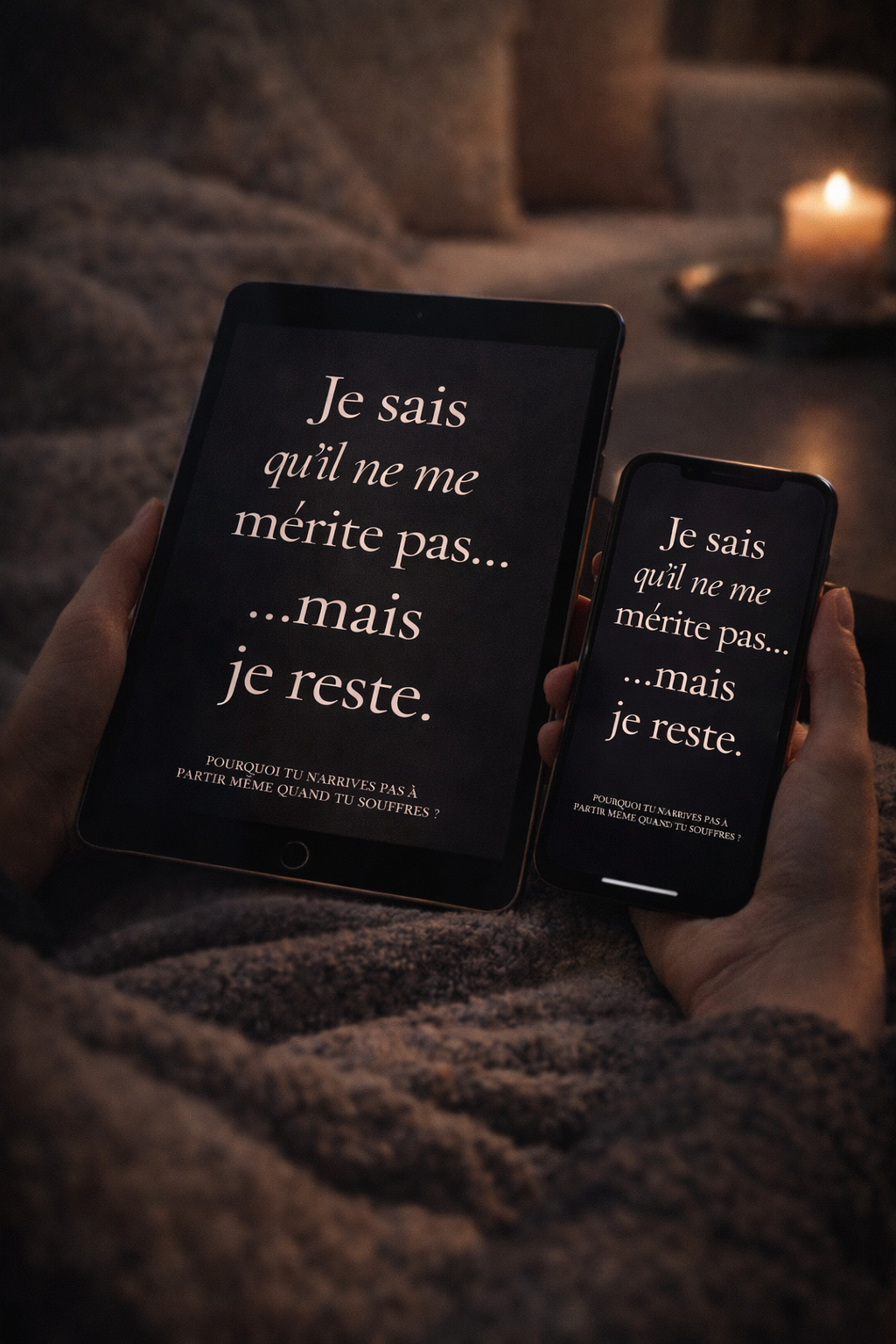 Je sais qu'il ne me mérite pas... mais je reste.